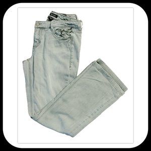 WHITE-HOUSE BLACK-MARKET || Light Grey Bootcut Jeans (SIZE 6R)